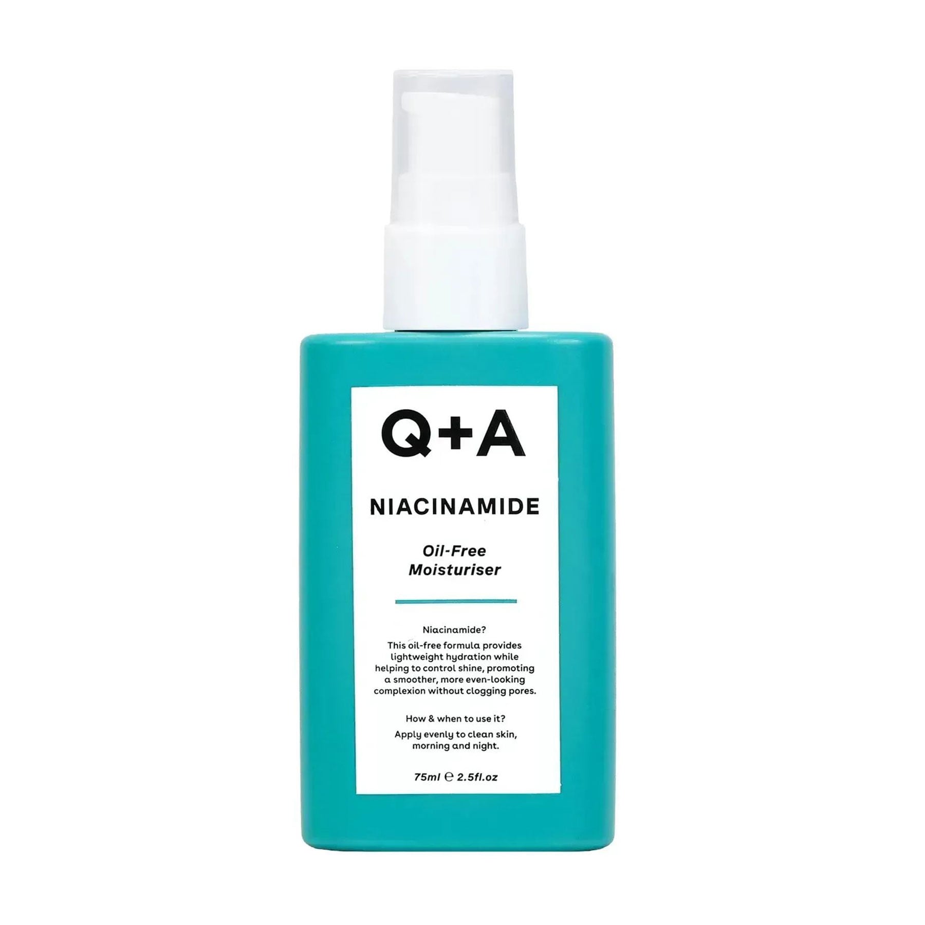 Зволожувальний крем для обличчя Q+A Niacinamide Oil-Free Moisturiser з ніацинамідом, без вмісту олії, 75 мл